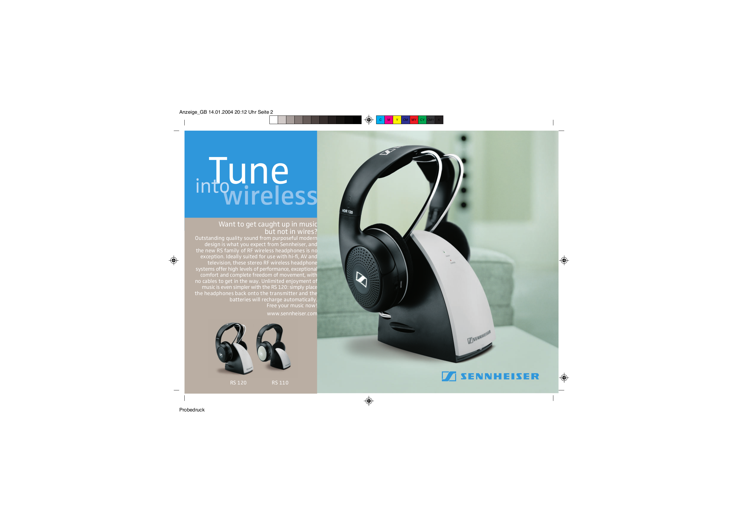 PDF manual for Sennheiser Headphone RS 120