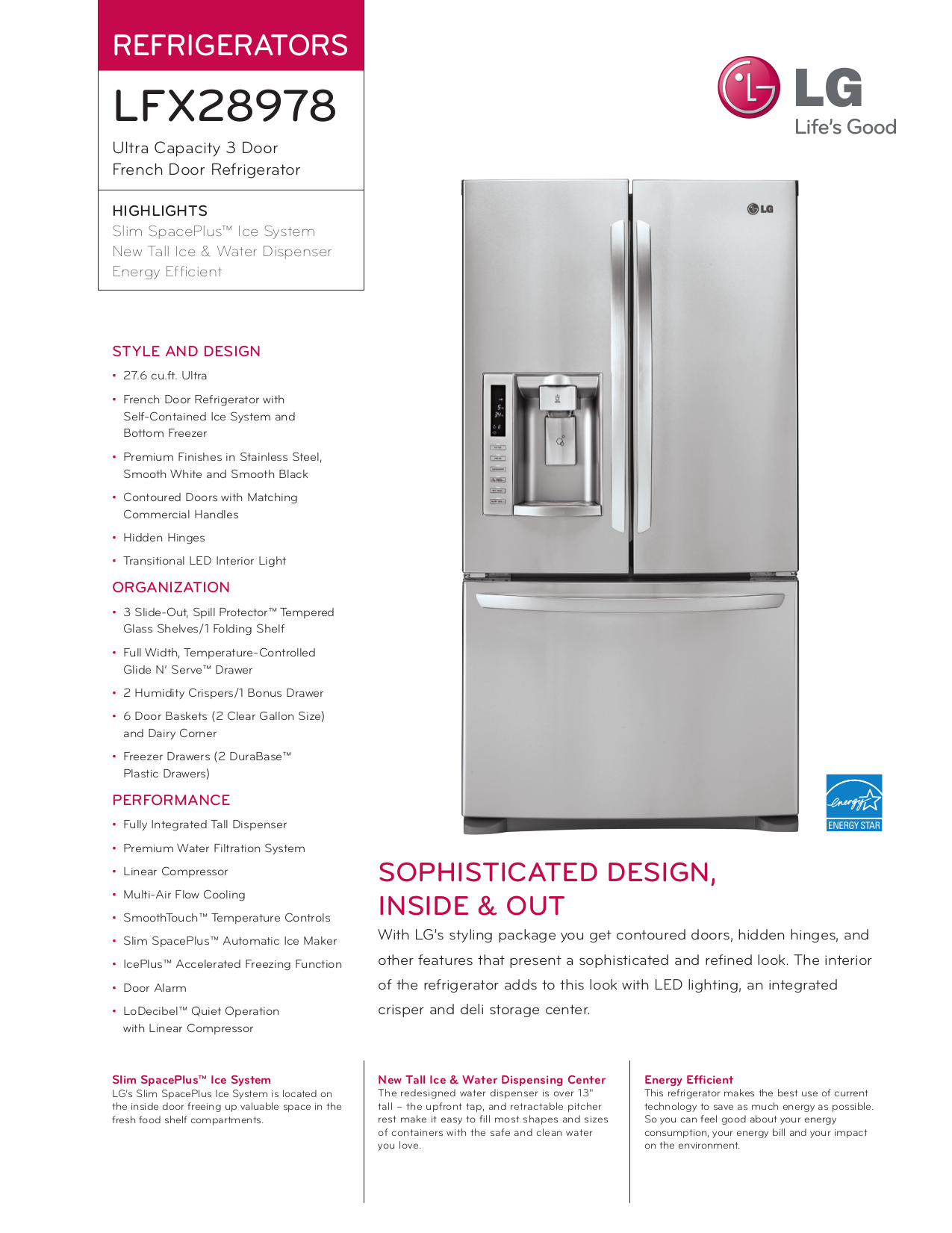 Download free pdf for LG LFX28978 Refrigerator manual