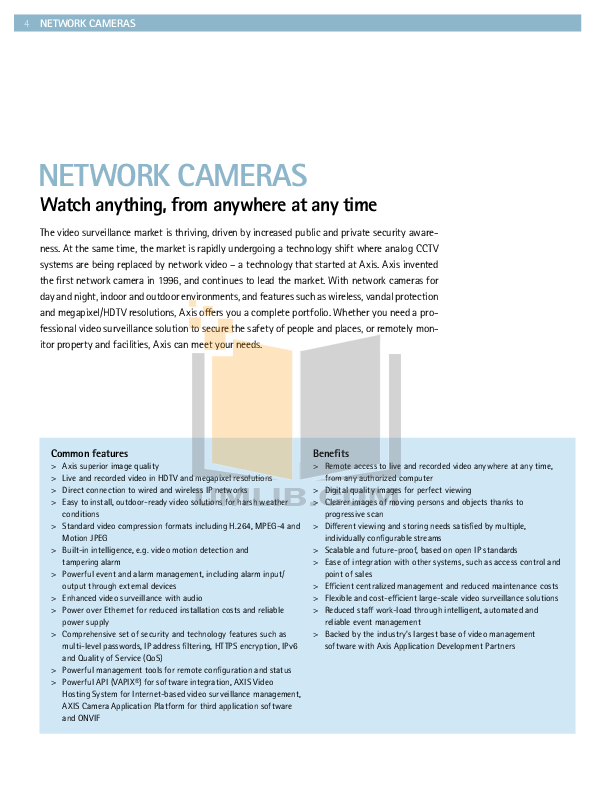 PDF manual for Axis Security Camera 215 PTZ