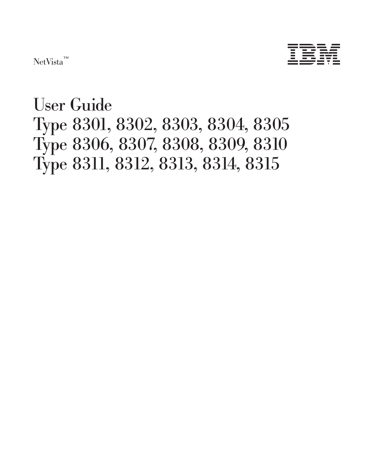 Ibm Netvista 8307 Manual