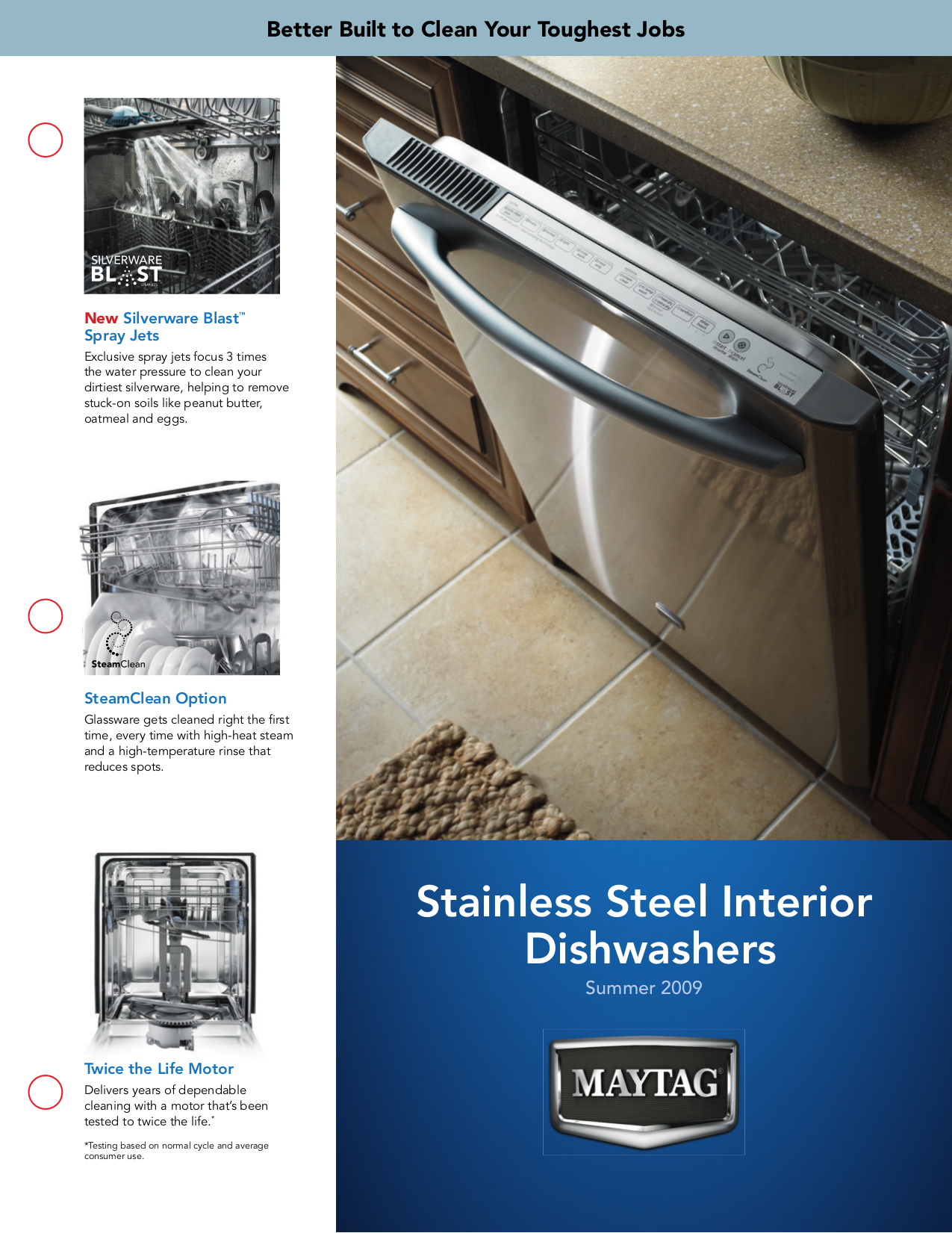 Download free pdf for Maytag Jetclean Plus MDB7609AWS Dishwasher manual