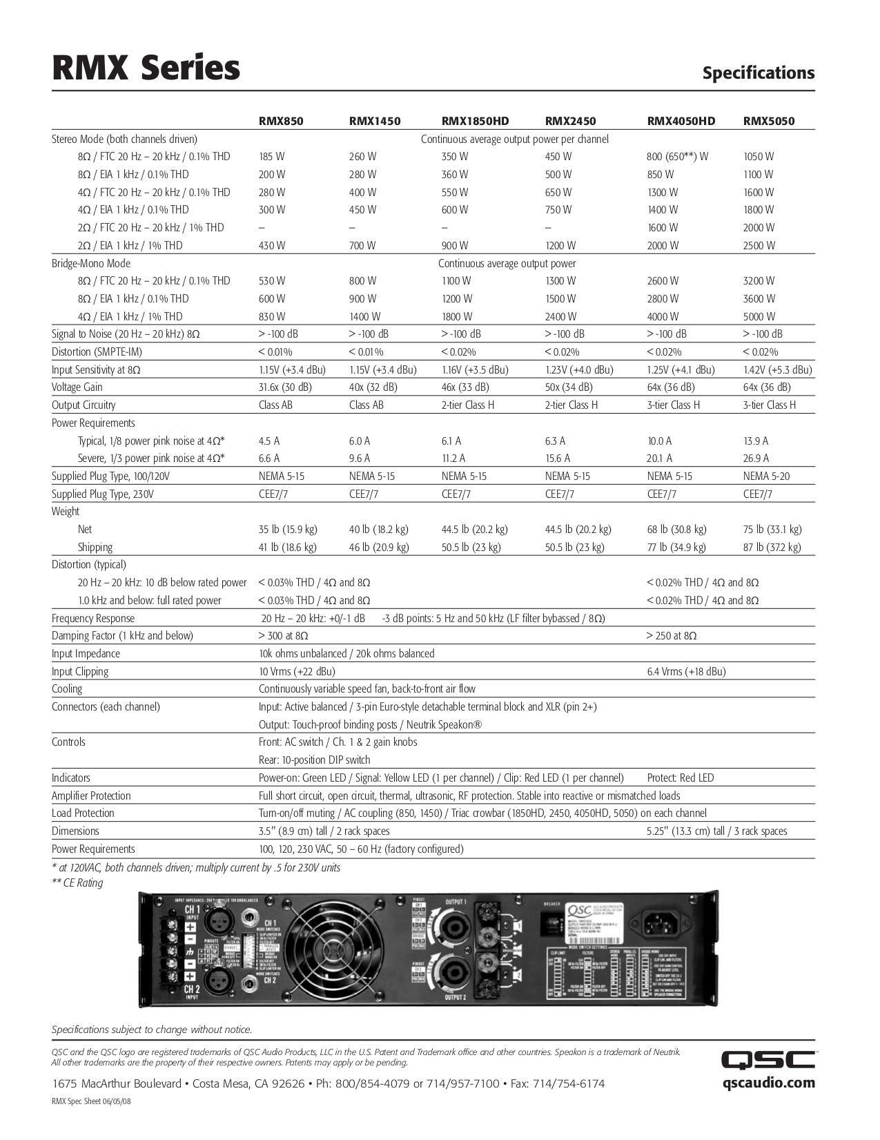 Qsc rmx 2450 схема