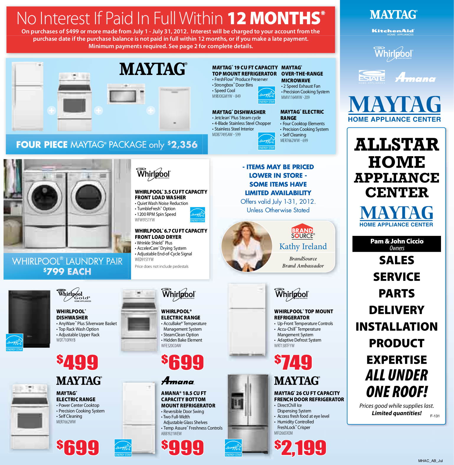 Download free pdf for Maytag MFF2558VEM Refrigerator manual