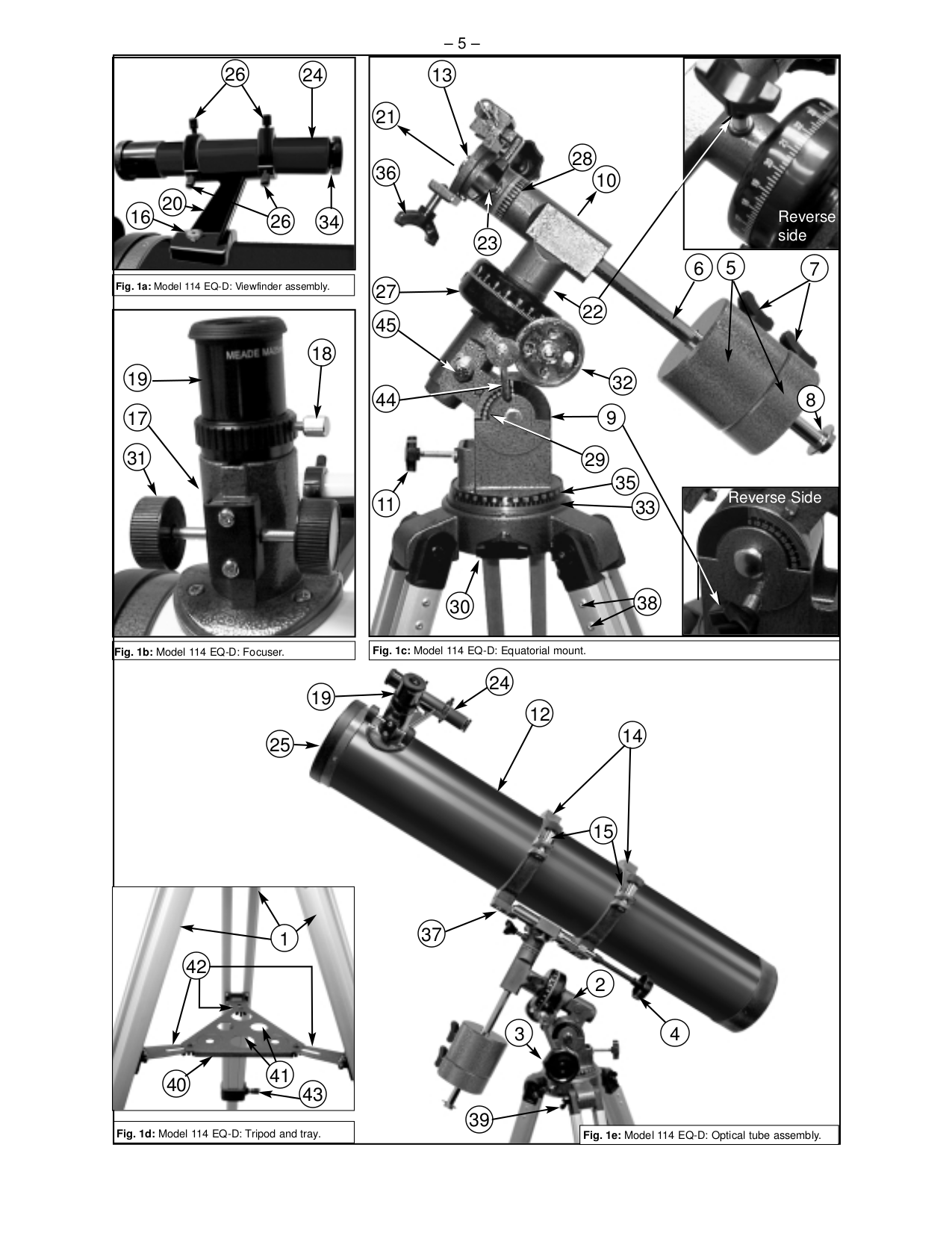 PDF manual for Meade Telescope 114EQD