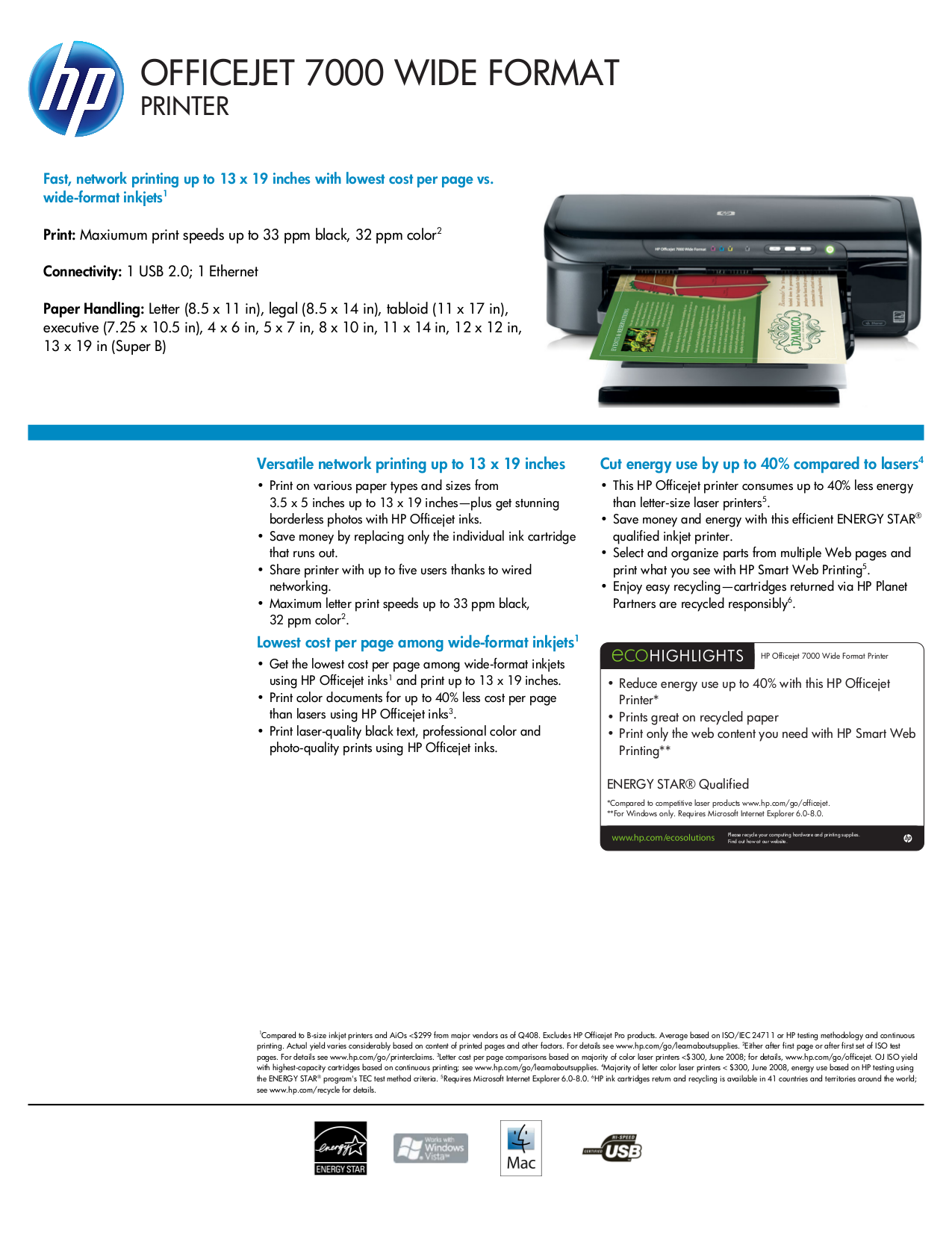 Download free pdf for HP Officejet 7000 Printer manual