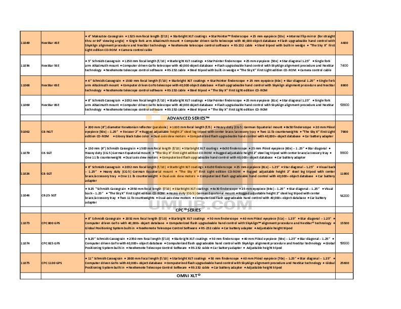 PDF manual for Celestron Telescope 80LCM