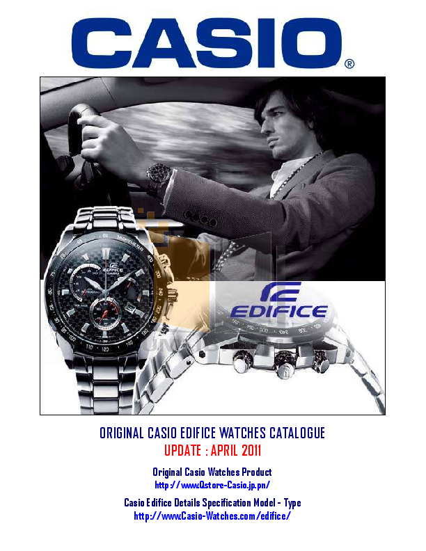 Download free pdf for Casio EFA119BK1AV Watch manual