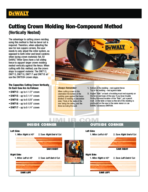 Dewalt Miter Saw Manual