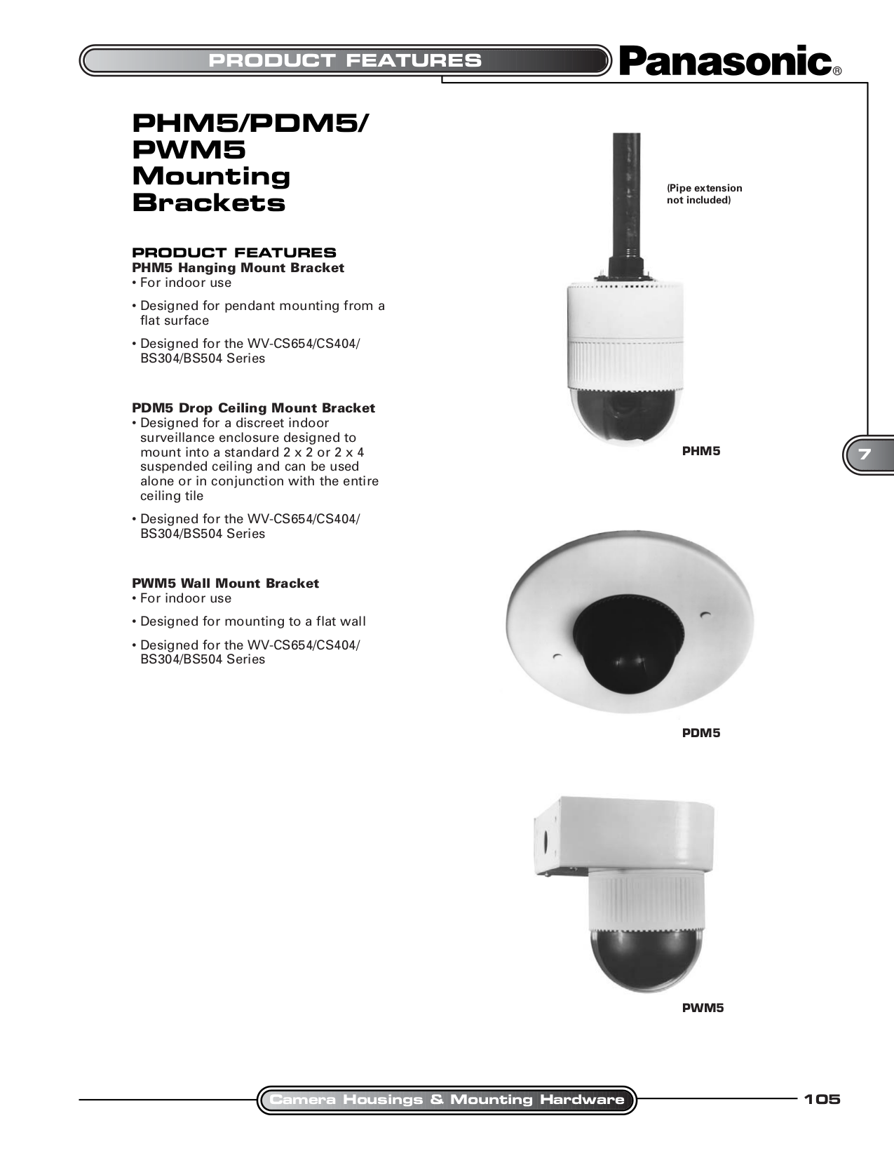 PDF manual for Panasonic Security Camera WVCP230