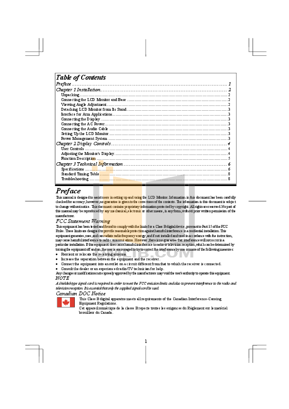 Download free pdf for Acer AL712 Monitor manual