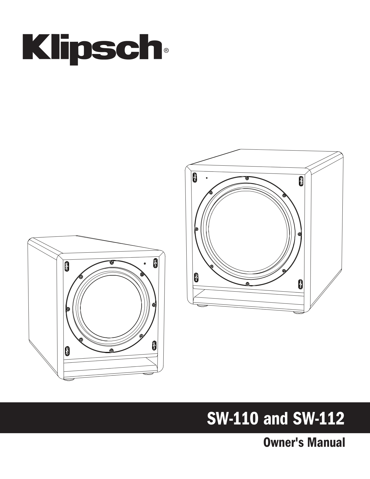 Download free pdf for Klipsch SW12 Subwoofer manual