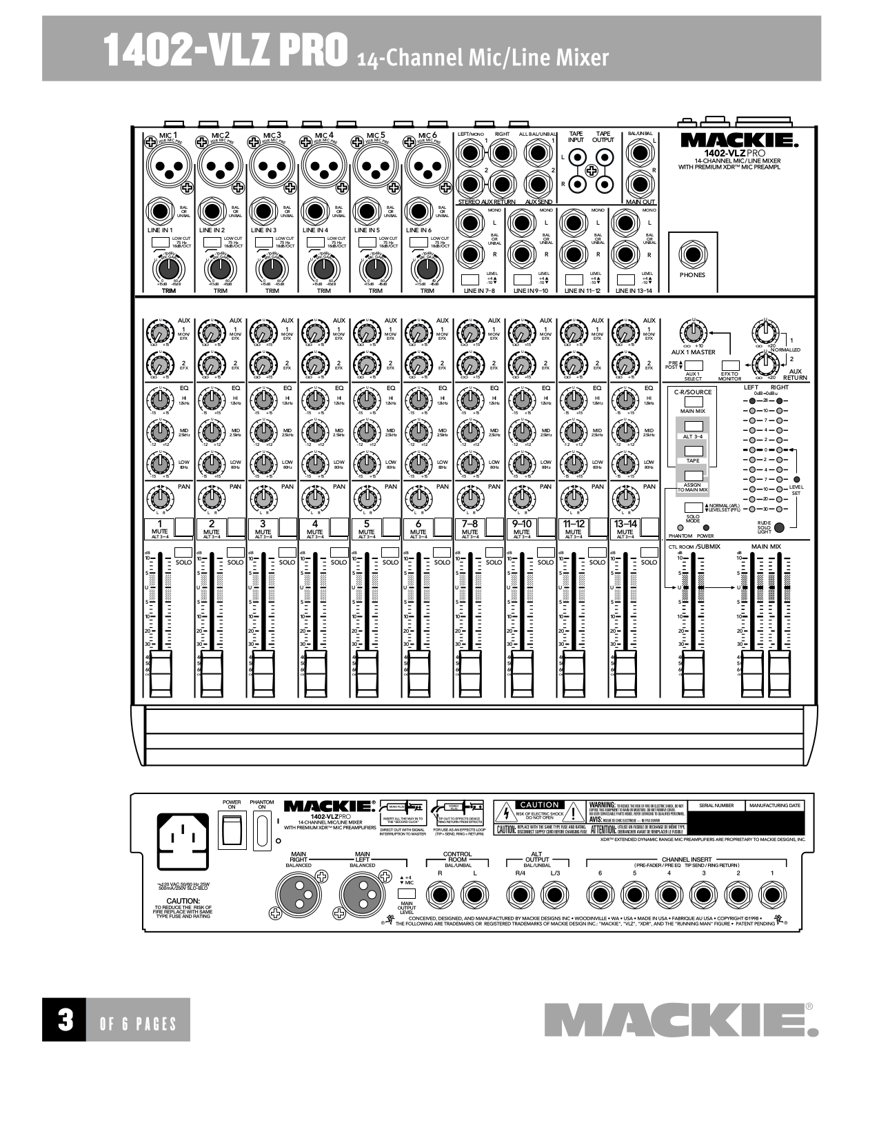 PDF manual for Mackie Other 1604VLZ Pro Line Mixer