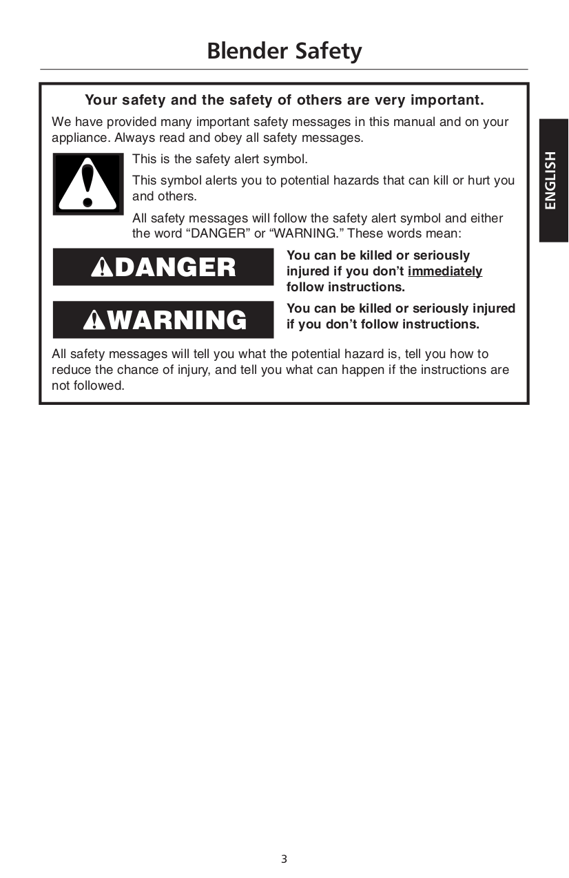 PDF manual for KitchenAid Blender KSB560