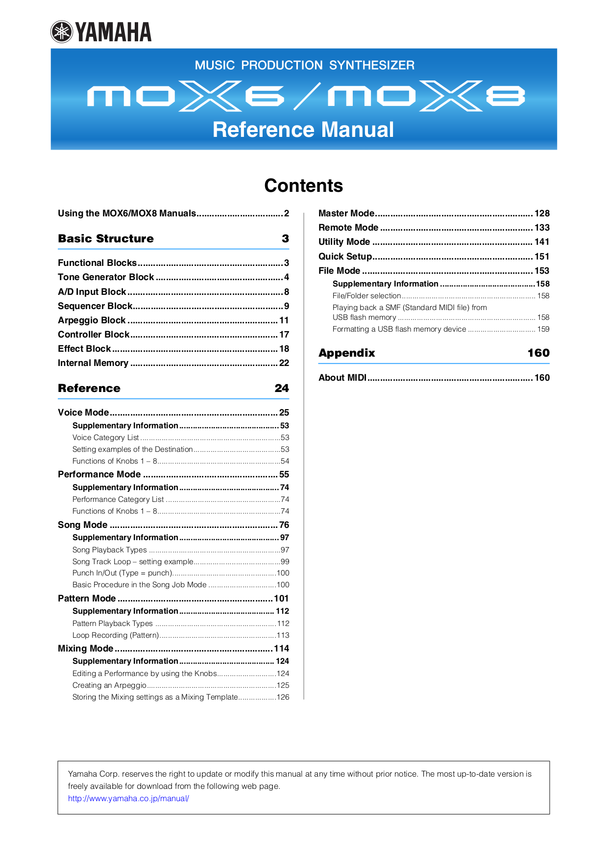 Download free pdf for Yamaha MOTIF ES6 Music Keyboard manual