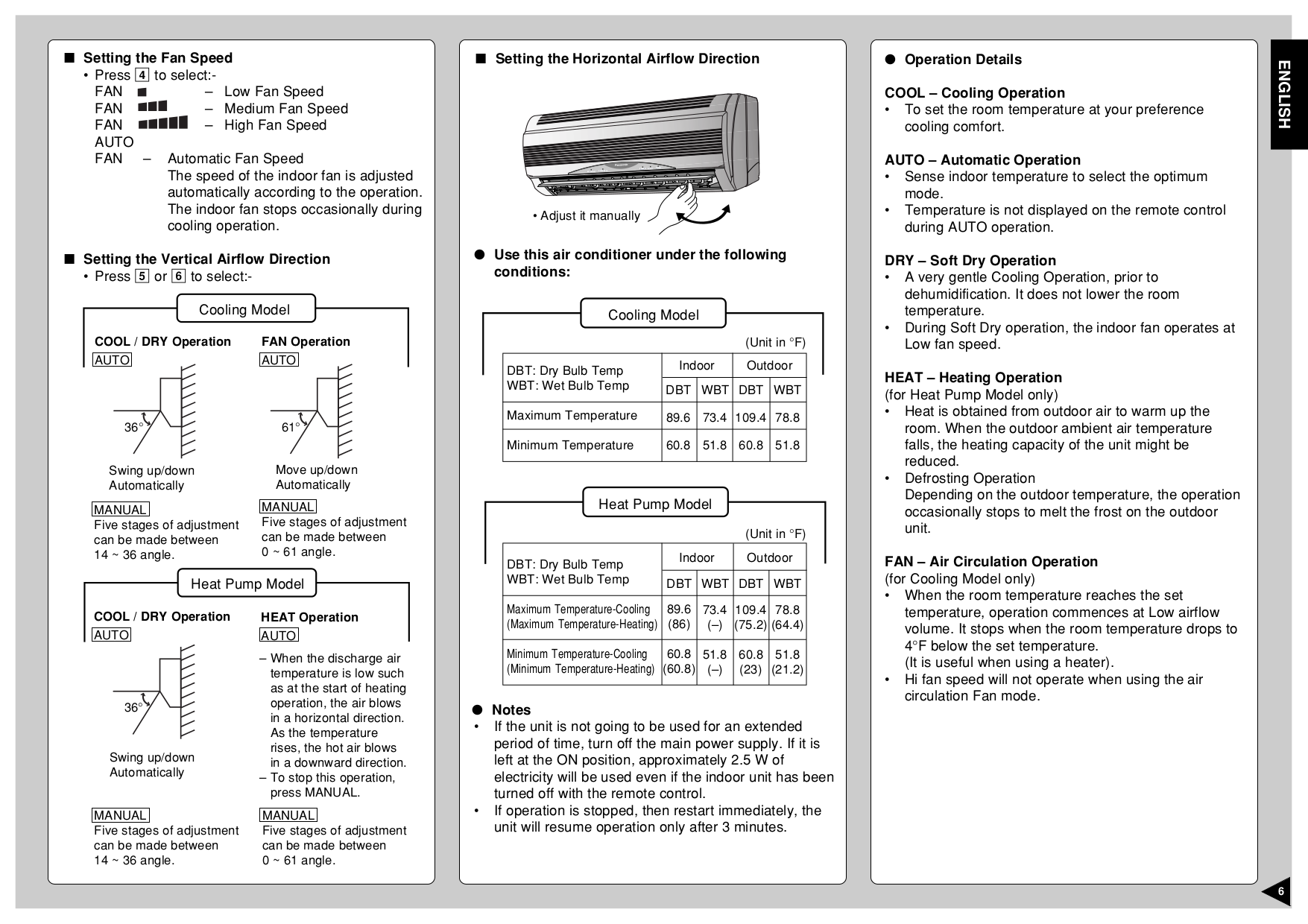 PDF manual for Panasonic Air Conditioner CSC9CKPG