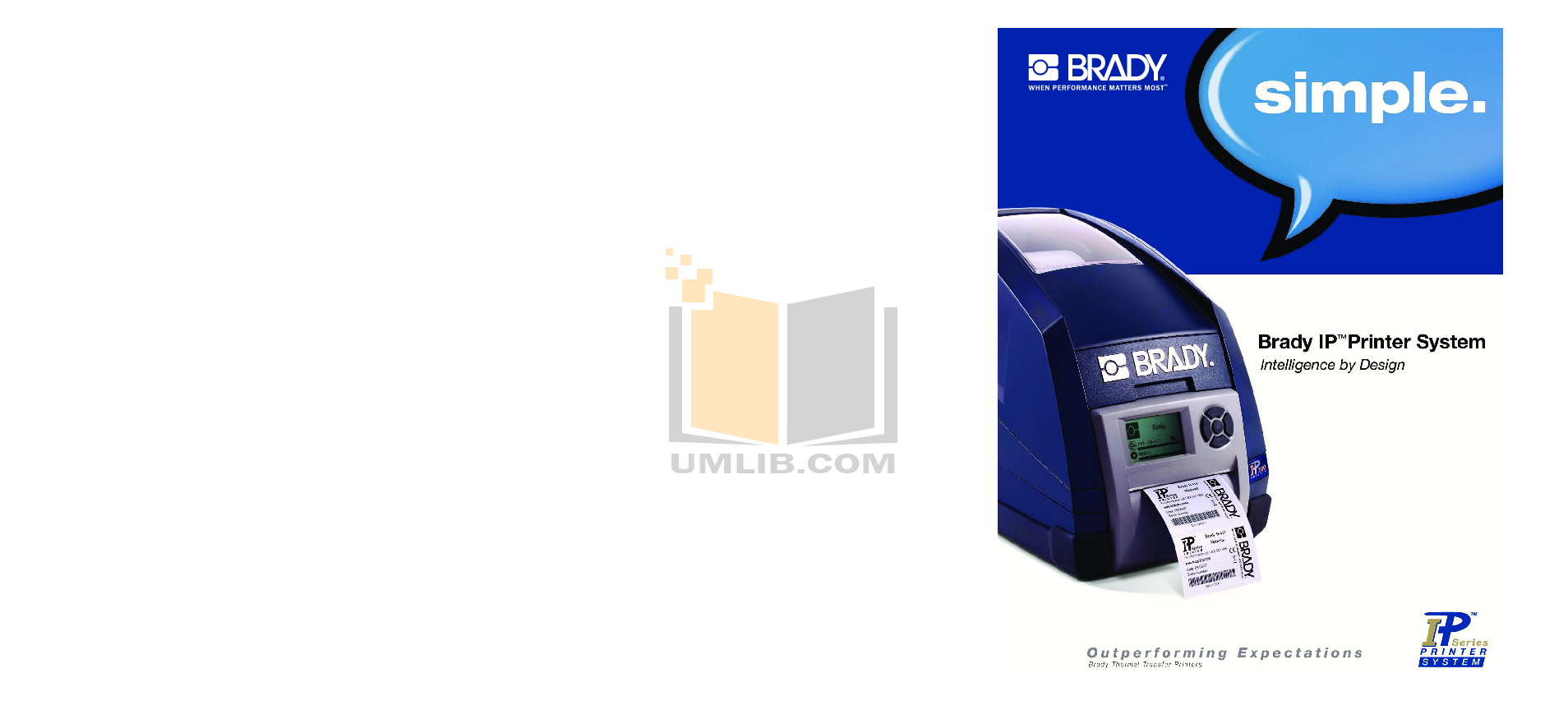 PDF manual for Brady Printer BPIP300