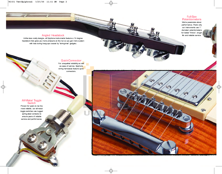 PDF manual for Epiphone Guitar Les Paul Special II