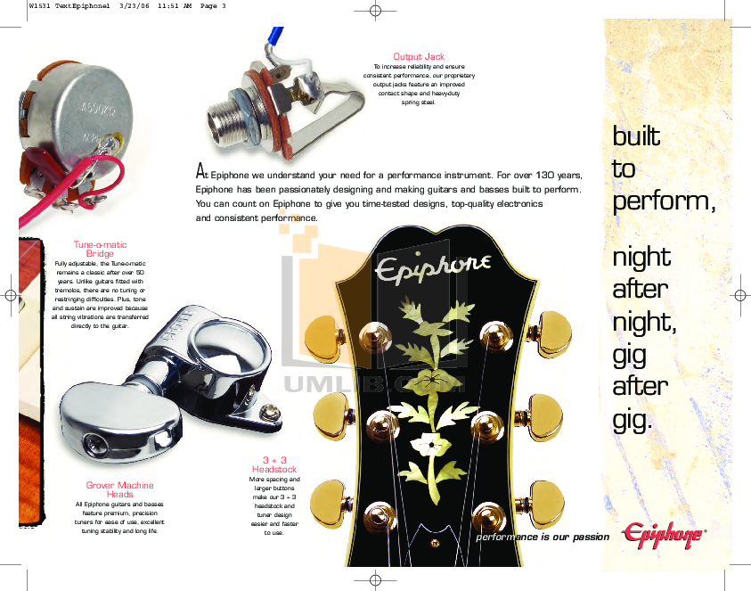 PDF manual for Epiphone Guitar Les Paul Special II