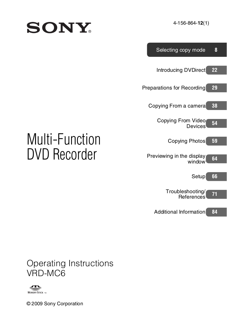 Download Free Pdf For Sony Handycam DCR-VX1000 Camcorders Manual