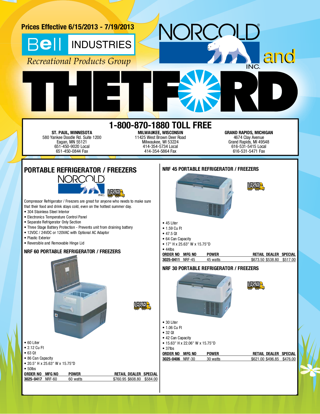 Download free pdf for Thetford 1200LRIMWH Refrigerator manual