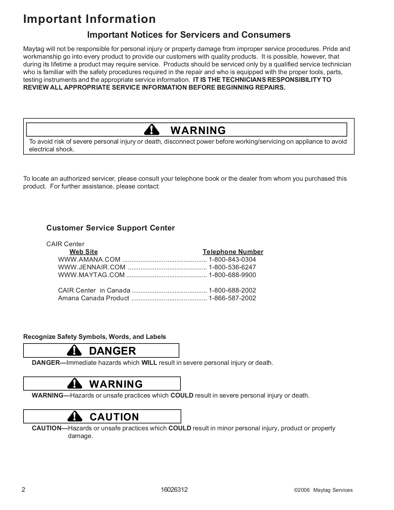 PDF manual for Maytag Refrigerator Ice2O MFI2568AES