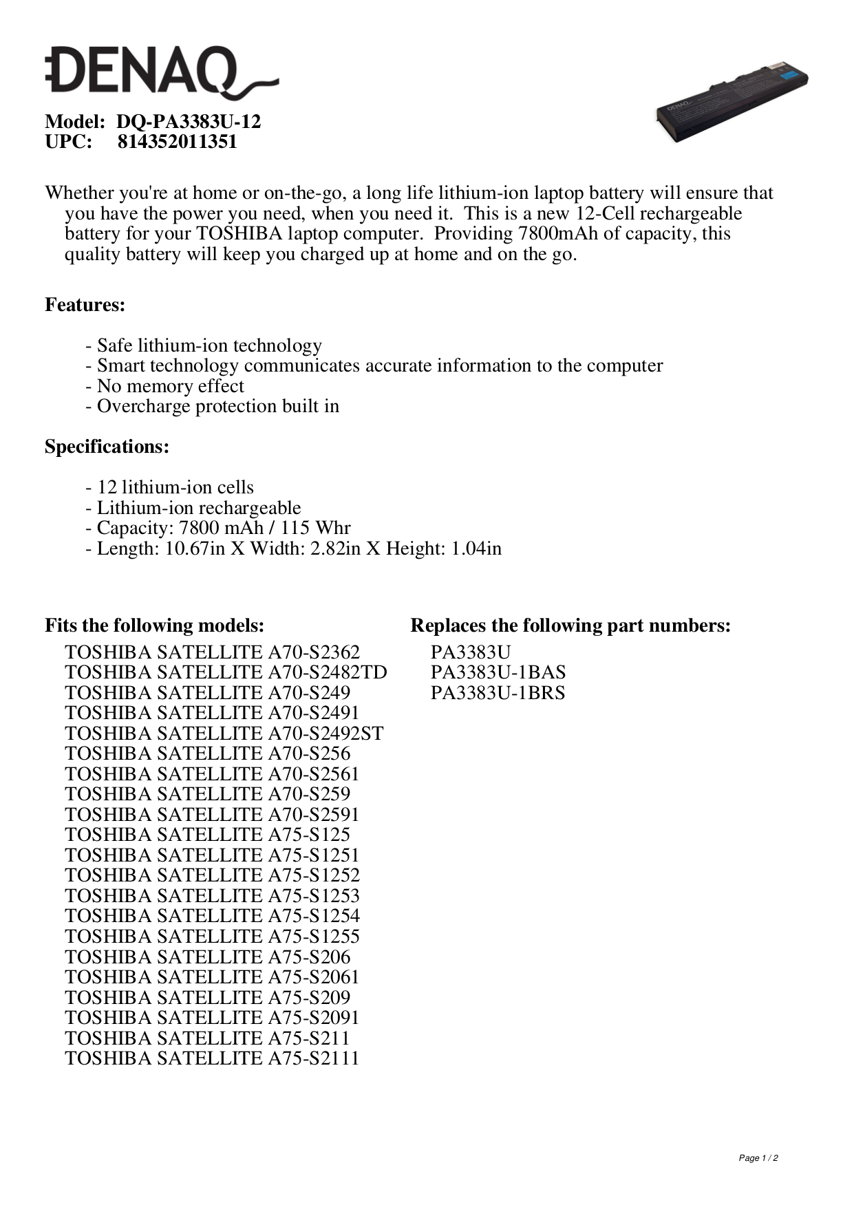 Download free pdf for Toshiba Satellite A75S1253 Laptop manual
