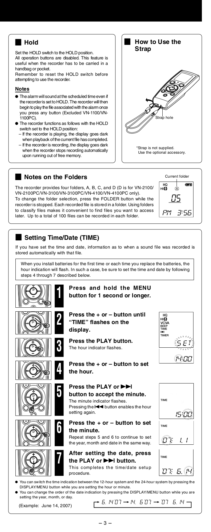 PDF manual for Olympus Voice Recorder VN120