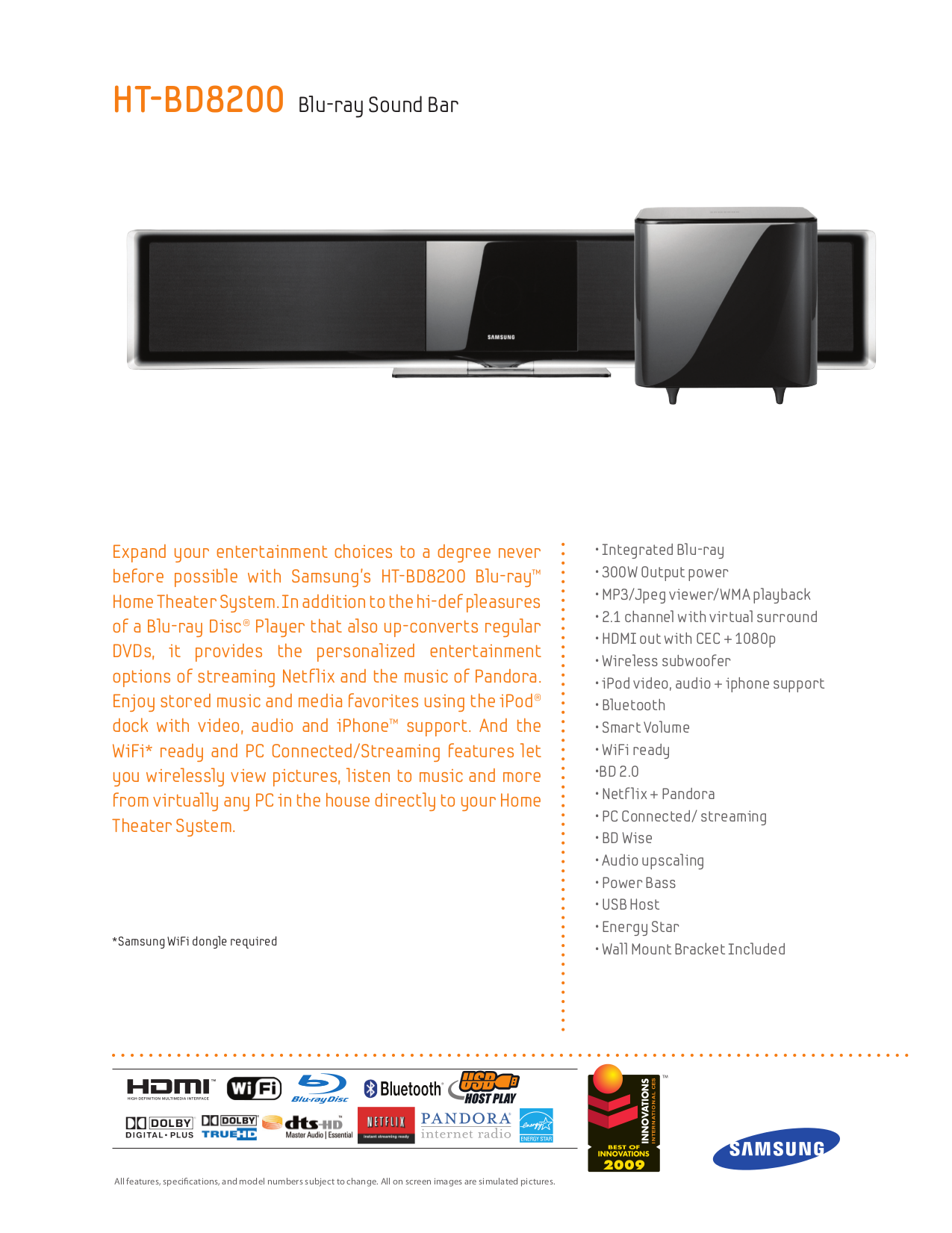 Download free pdf for Samsung HTBD8200 Home Theater manual