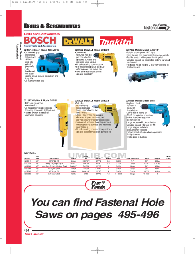 Download free pdf for Dewalt DW160 Drills Other manual