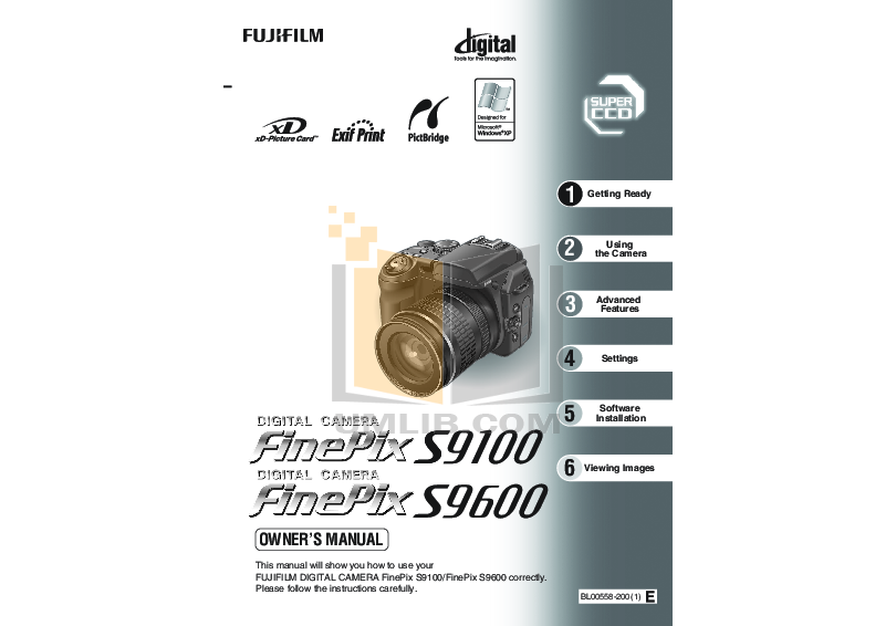Download free pdf for FujiFilm Finepix S9100 Digital Camera manual