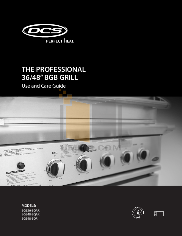 Download free pdf for DCS BGB36BQAR Grill manual