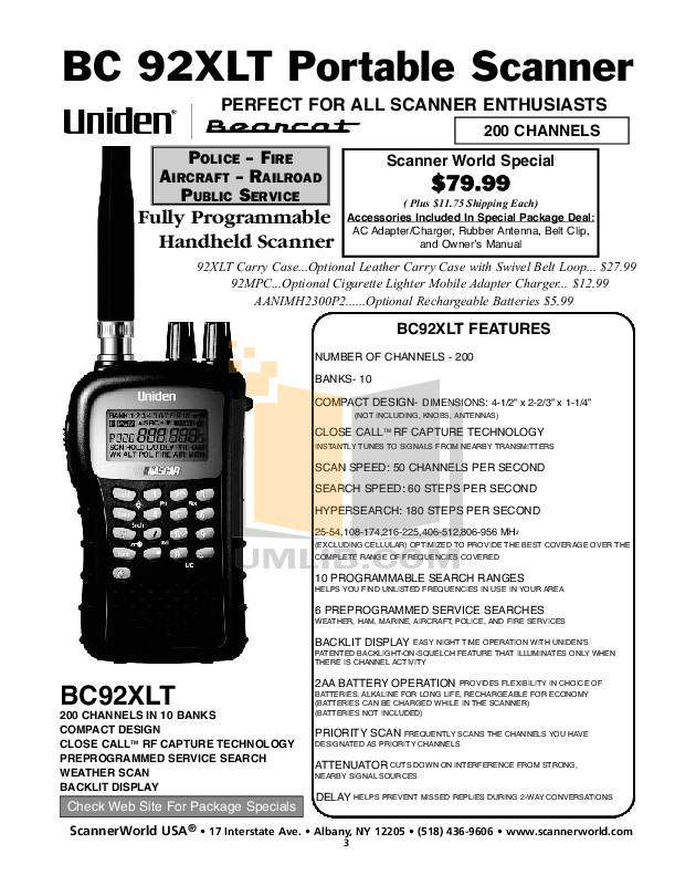 PDF manual for Cobra 2way Radio 45WX