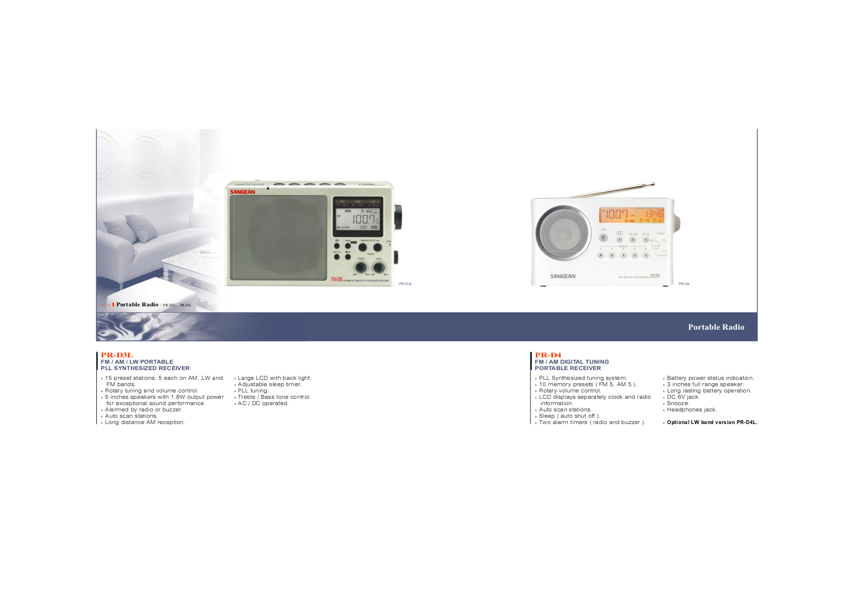 PDF manual for Sangean Radio H201