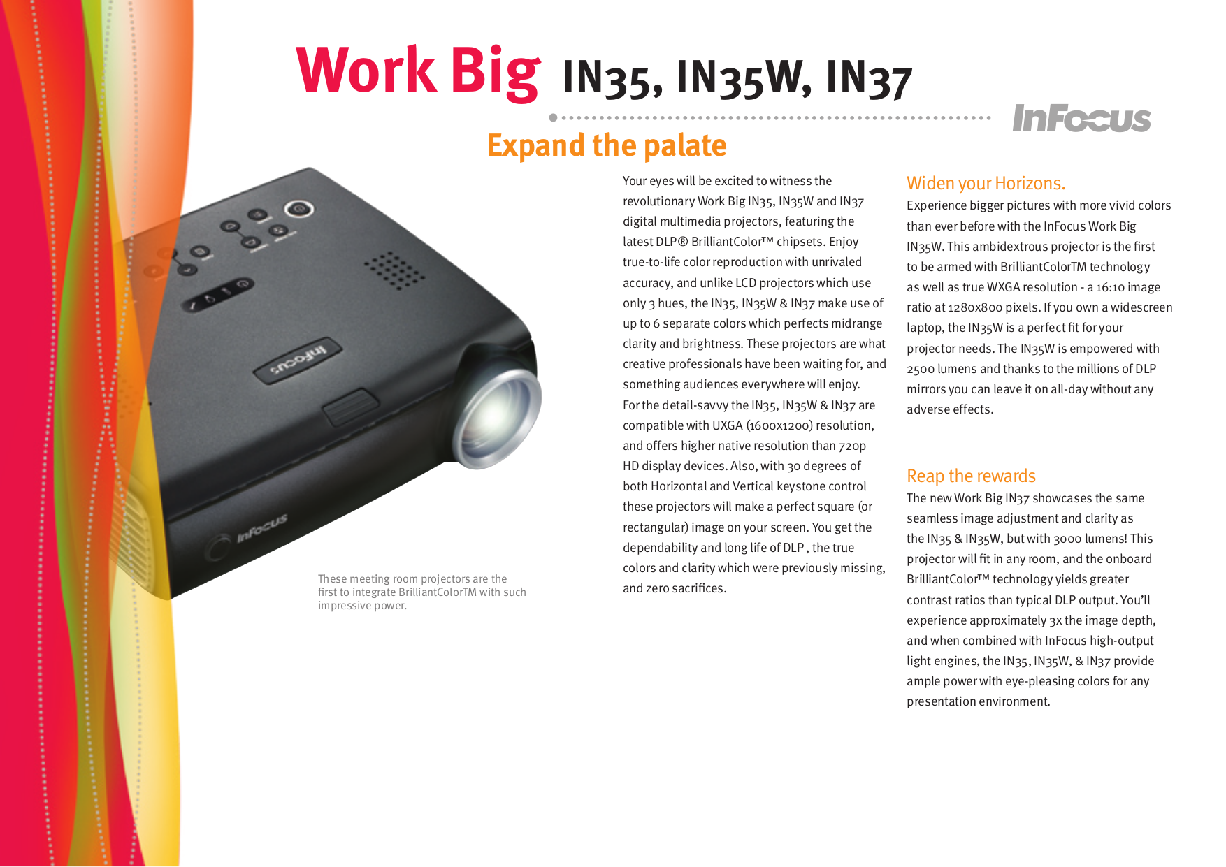 PDF manual for InFocus Projector IN35W