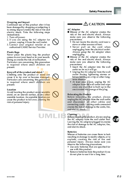 PDF manual for Casio Music Keyboard CTK-700