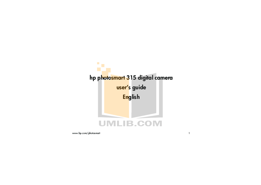 pdf for HP Digital Camera Photosmart 315 manual