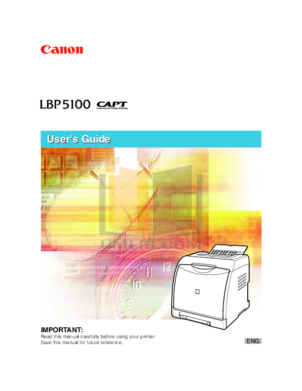 Download Free Pdf For Canon LBP-5100 Printer Manual