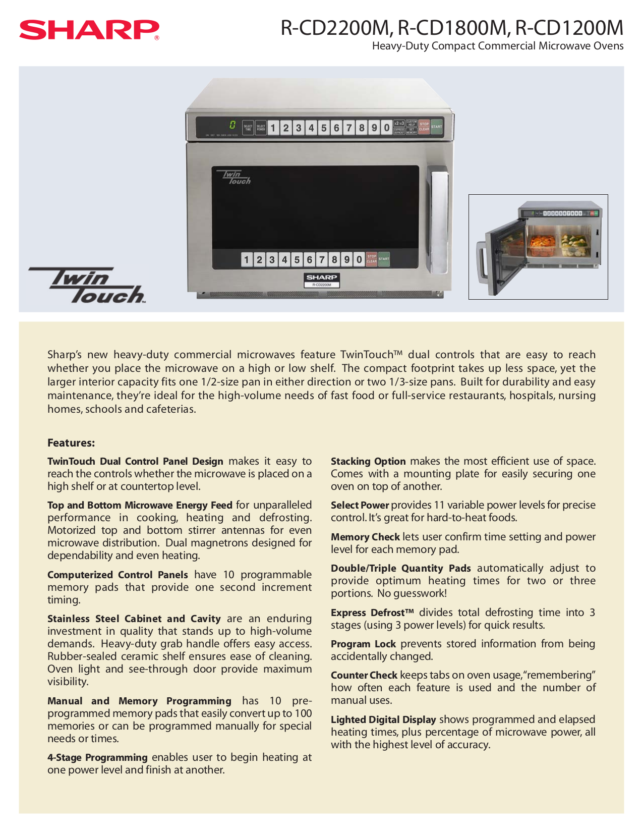 Download free pdf for Sharp R1200 Microwave manual