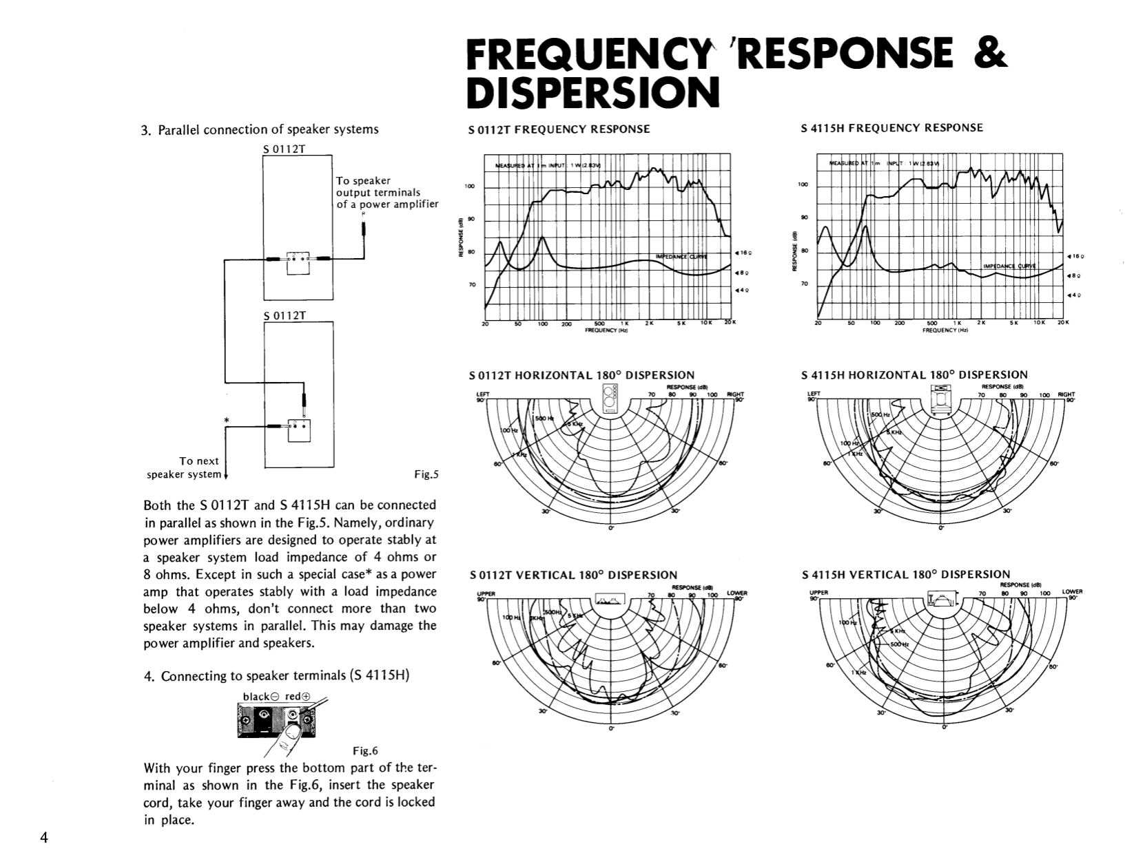 PDF manual for Yamaha Speaker S4115H