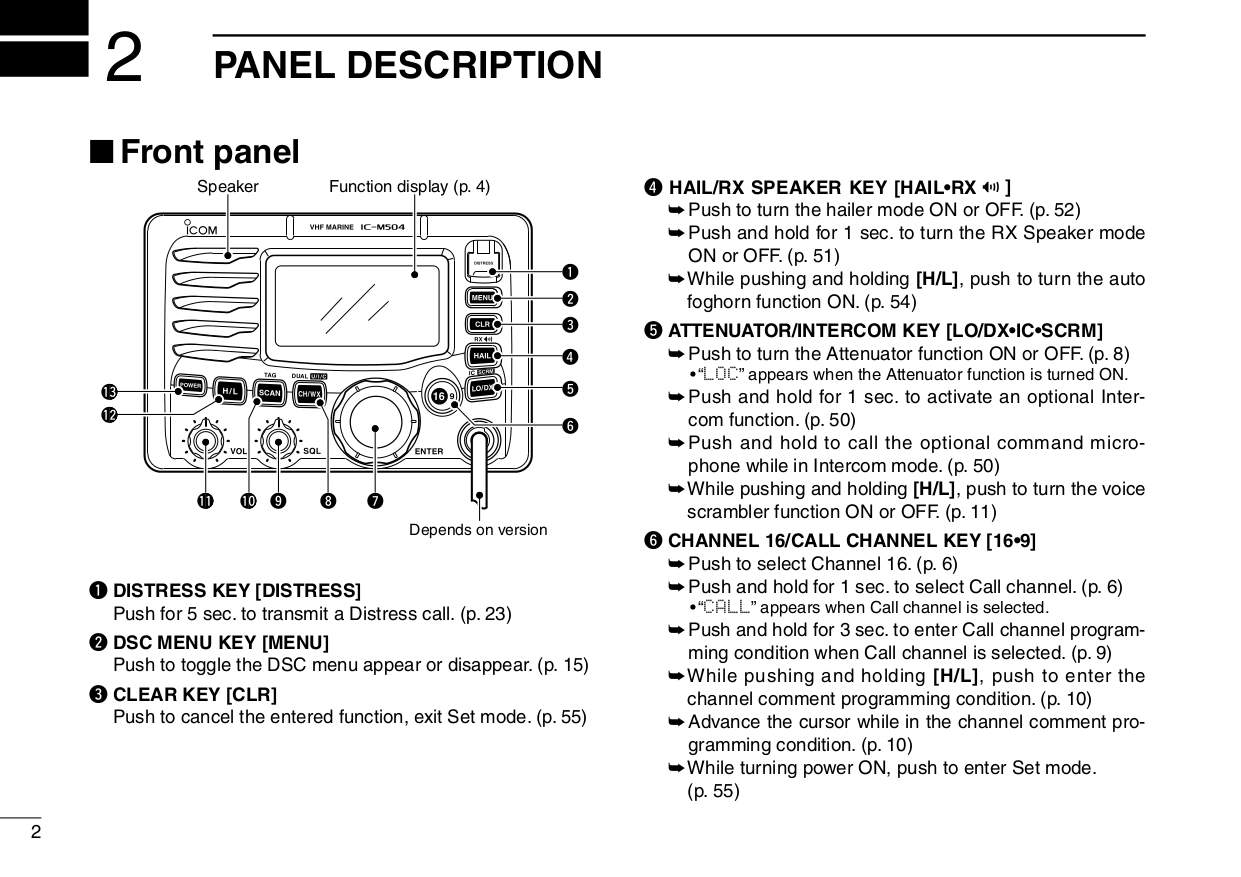 PDF manual for ICOM Other IC-M504 Radio-Marine