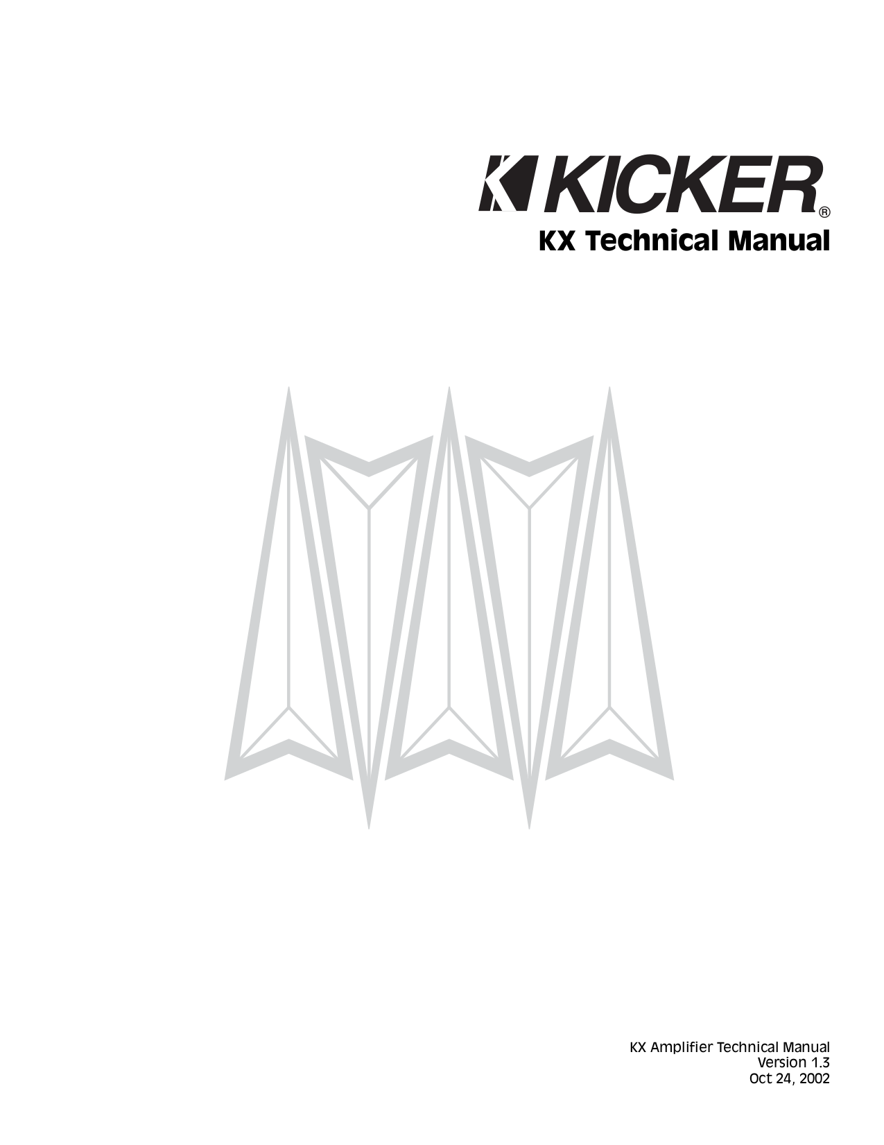 Download free pdf for Kicker KX150.2 Car Amplifier manual