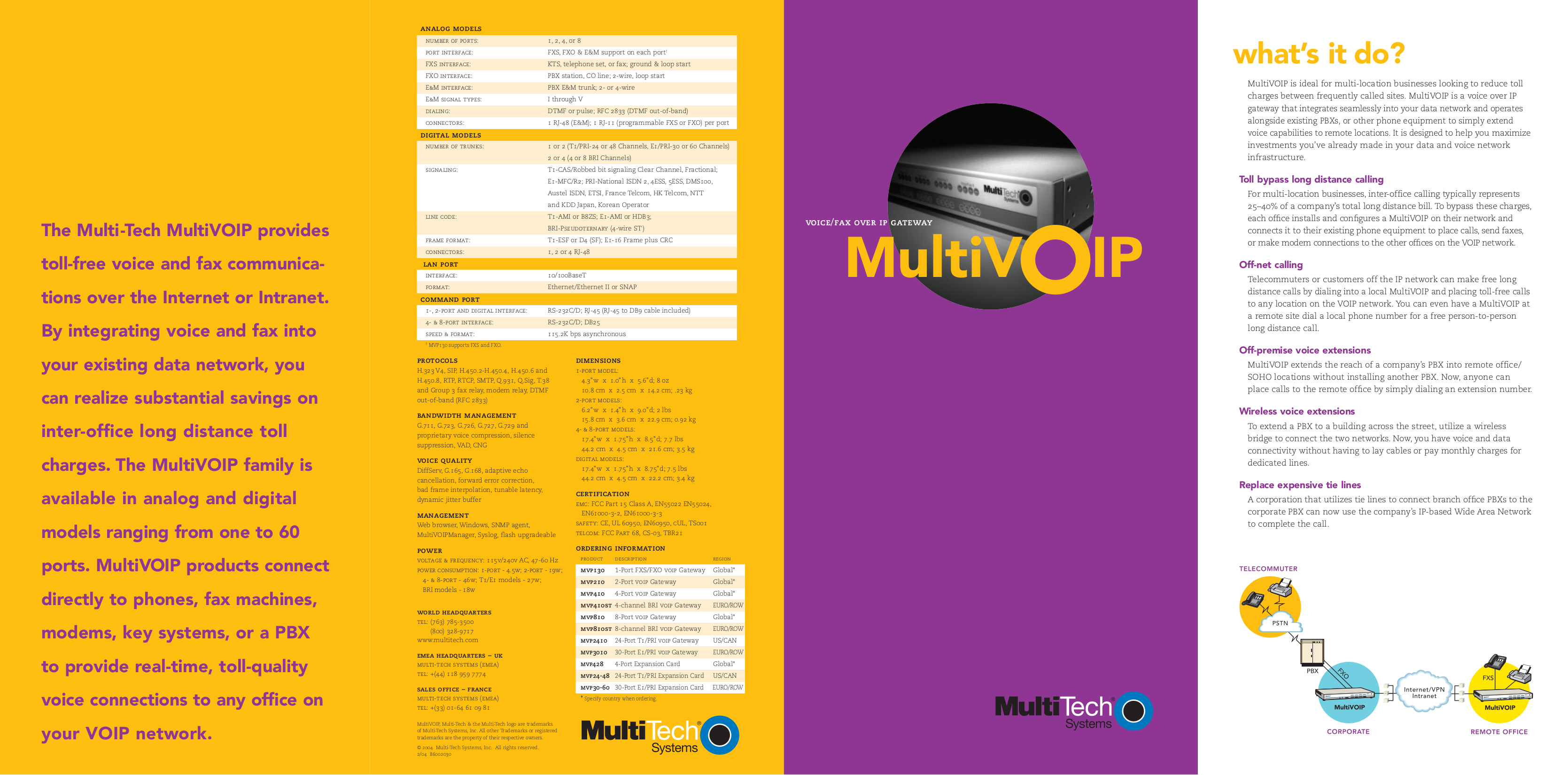 Download free pdf for Multi-Tech MultiVOIP MVP2410 VoIP Gateway Other