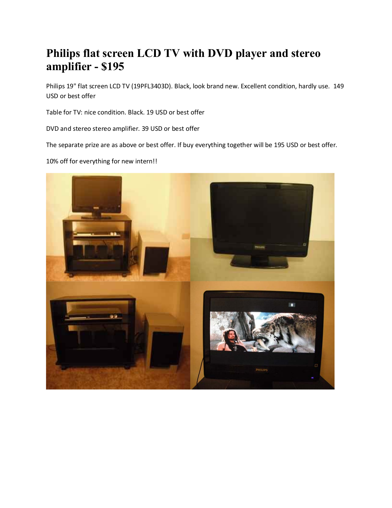 Download free pdf for Philips 19PFL3403D TV manual