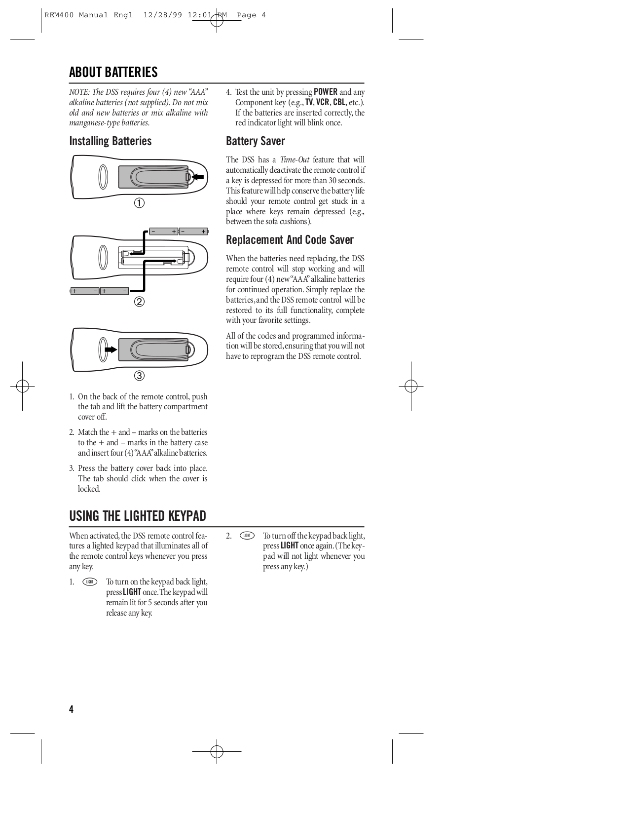 PDF manual for RCA Remote Control RCU510