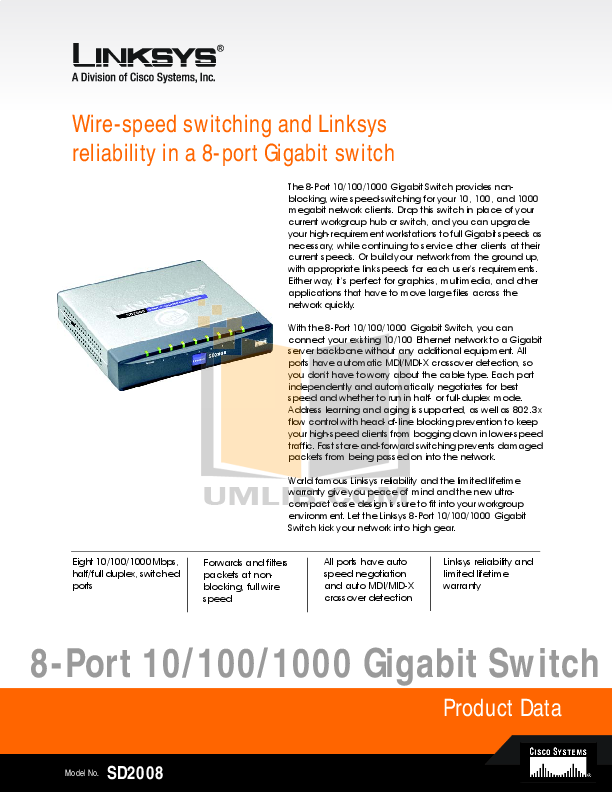 Download free pdf for Cisco SD2008 Switch manual