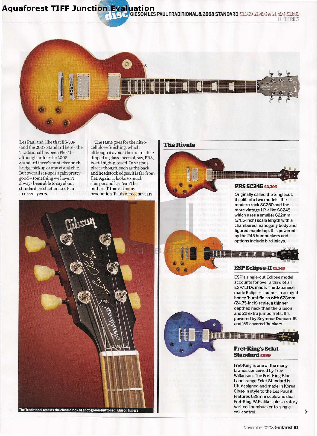 PDF manual for Epiphone Guitar Les Paul Traditional Pro