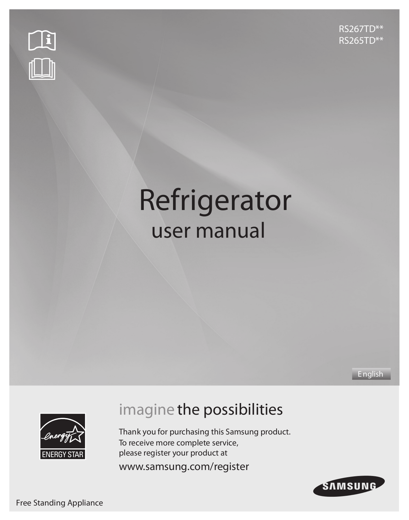 Download free pdf for Samsung RS267TD Refrigerator manual