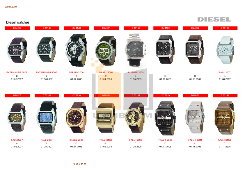 PDF manual for Diesel Watch DZ1091
