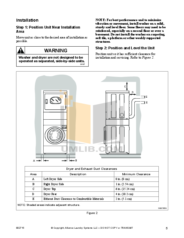 PDF manual for Frigidaire Washer GLTF1240AS0