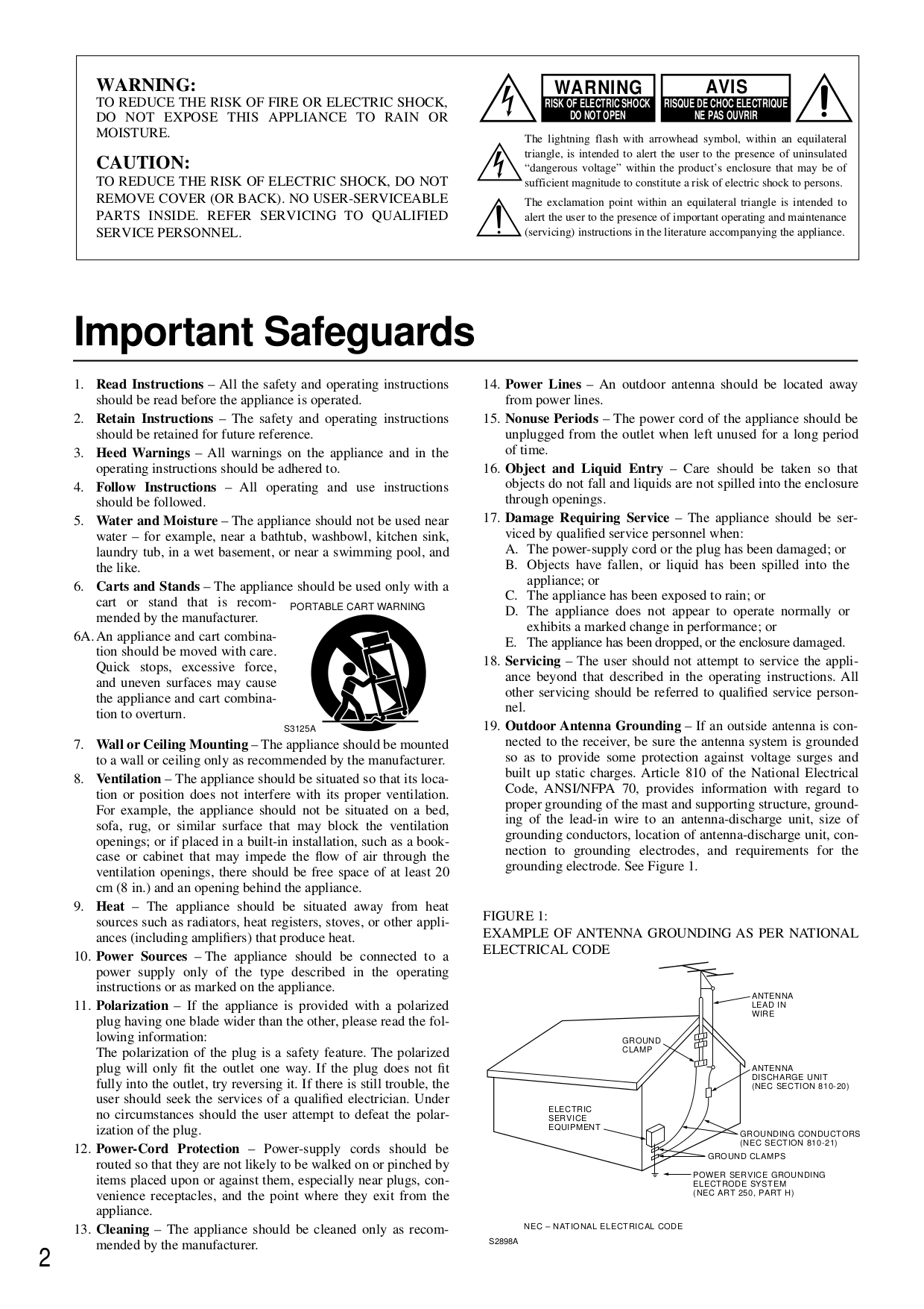 PDF manual for Onkyo Receiver TX-SR606